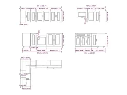 Mueble cocina Lucca blanco brillo 11 pzas madera contrachapada