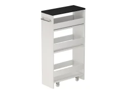 Mueble con ruedas blanco/antracita 20x46x84.4 rivo