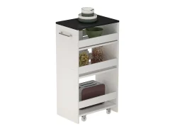 Mueble con ruedas blanco/antracita 30x46x84.8 rivo