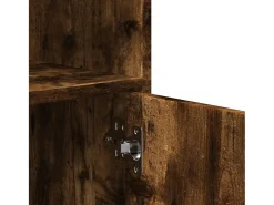 Mueble con ruedas de roble ahumado 55x40x91 cm madera de ingeniería