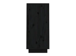 Mueble consola Negro 60x34x75 cm Madera maciza de pino