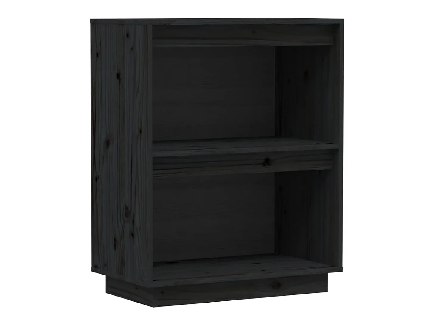 Mueble consola Negro 60x34x75 cm Madera maciza de pino