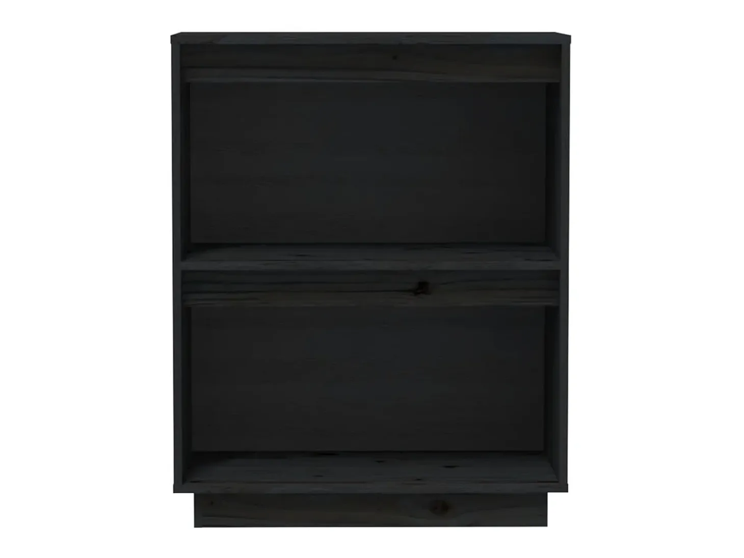 Mueble consola Negro 60x34x75 cm Madera maciza de pino