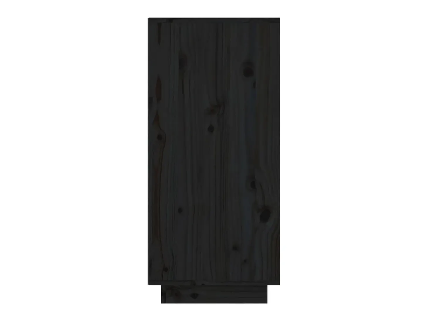 Mueble consola negro 60x34x75 cm madera maciza de pino