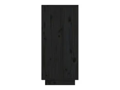 Mueble consola negro 60x34x75 cm madera maciza de pino