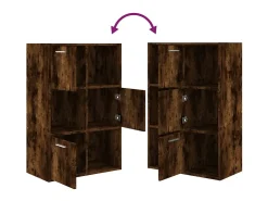 Mueble de almacenaje roble ahumado 60x29,5x90 cm ES589485