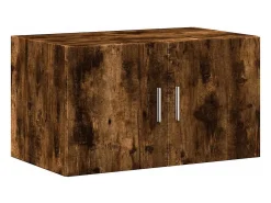 Mueble de almacenaje roble ahumado 70x42,5x225cm madera de ingeniería