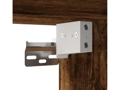 Mueble de almacenaje roble ahumado 70x42,5x225cm madera de ingeniería