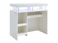Mueble de bar FABIO - MDF lacado blanco - Leds - 2 huecos