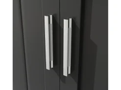 Mueble de cocina - 104x40x180 cm - con 4 puertas y 1 cajón - con iluminación LED - Negro