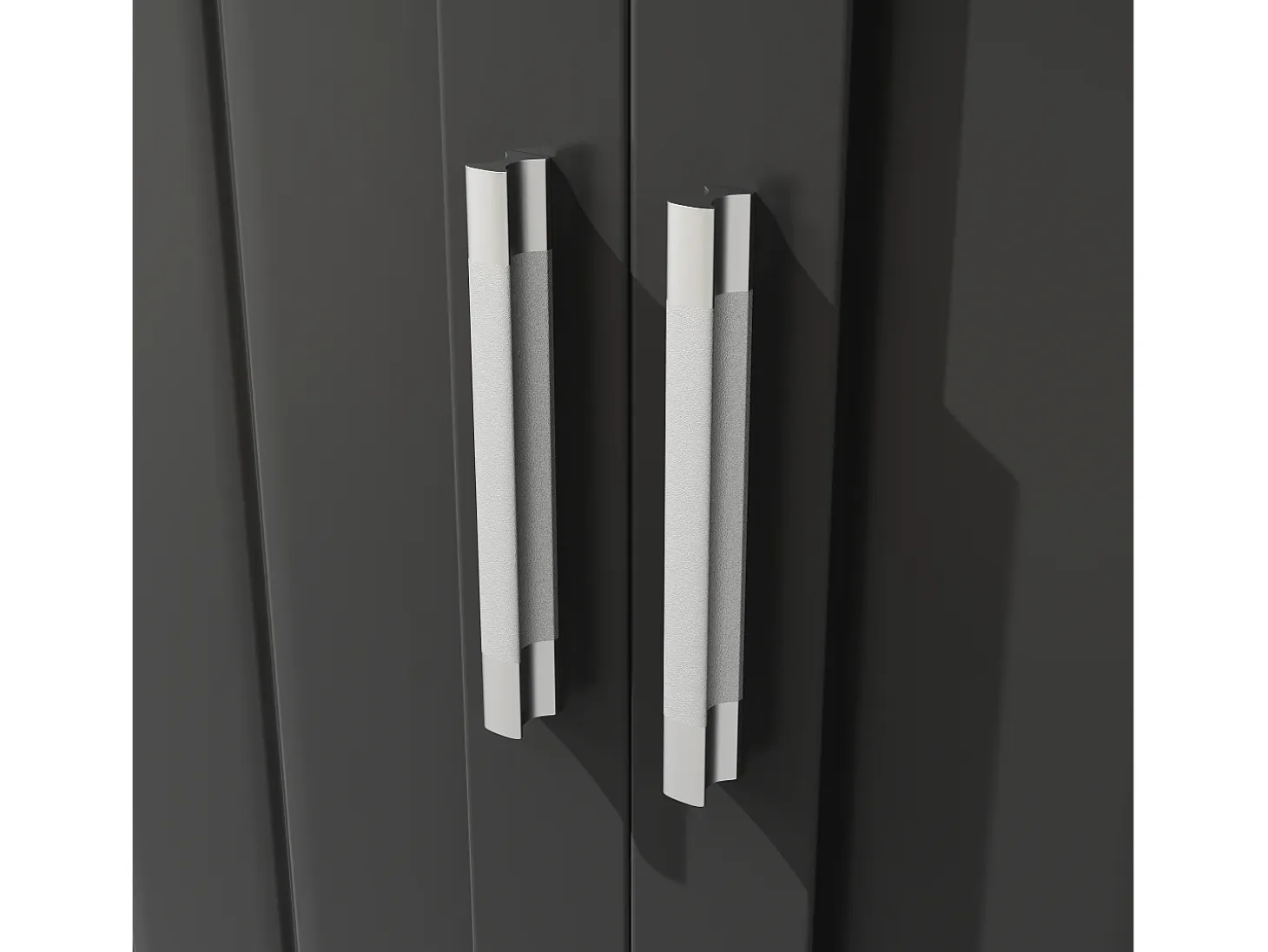 Mueble de cocina - 104x40x180 cm - con 4 puertas y 1 cajón - con iluminación LED - Negro