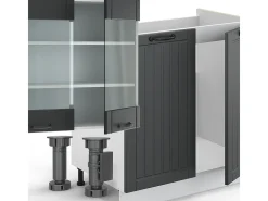 Mueble de cocina antracita casa de campo/blanco 300x46x81.6 fame-line