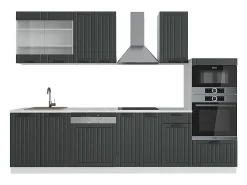 Mueble de cocina antracita casa de campo/blanco 300x46x81.6 fame-line