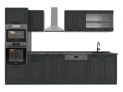 Mueble de cocina antracita casa de campo/antracita 300x60x81.6 r-line