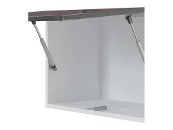 Mueble de cocina antracita brillo intenso/blanco 240x60x81.6 raul