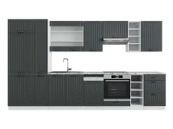 Mueble de cocina antracita casa de campo/blanco 355x60x81.6 fame-line