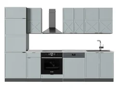 Mueble de cocina azul claro/gris antracita 300x46x81.6 fame-line