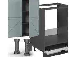 Mueble de cocina azul claro/gris antracita 300x46x81.6 fame-line