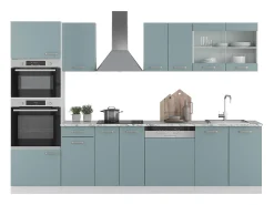 Mueble de cocina azul-gris-blanco 300x60x81.6 r-line