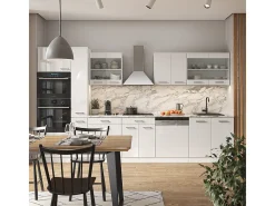 Mueble de cocina blanco alto brillo/blanco 350x60x81.6 r-line