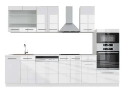 Mueble de cocina blanco alto brillo/blanco 300x60x81.6 fame-line