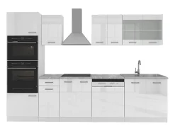 Mueble de cocina blanco alto brillo/blanco 300x60x81.6 r-line