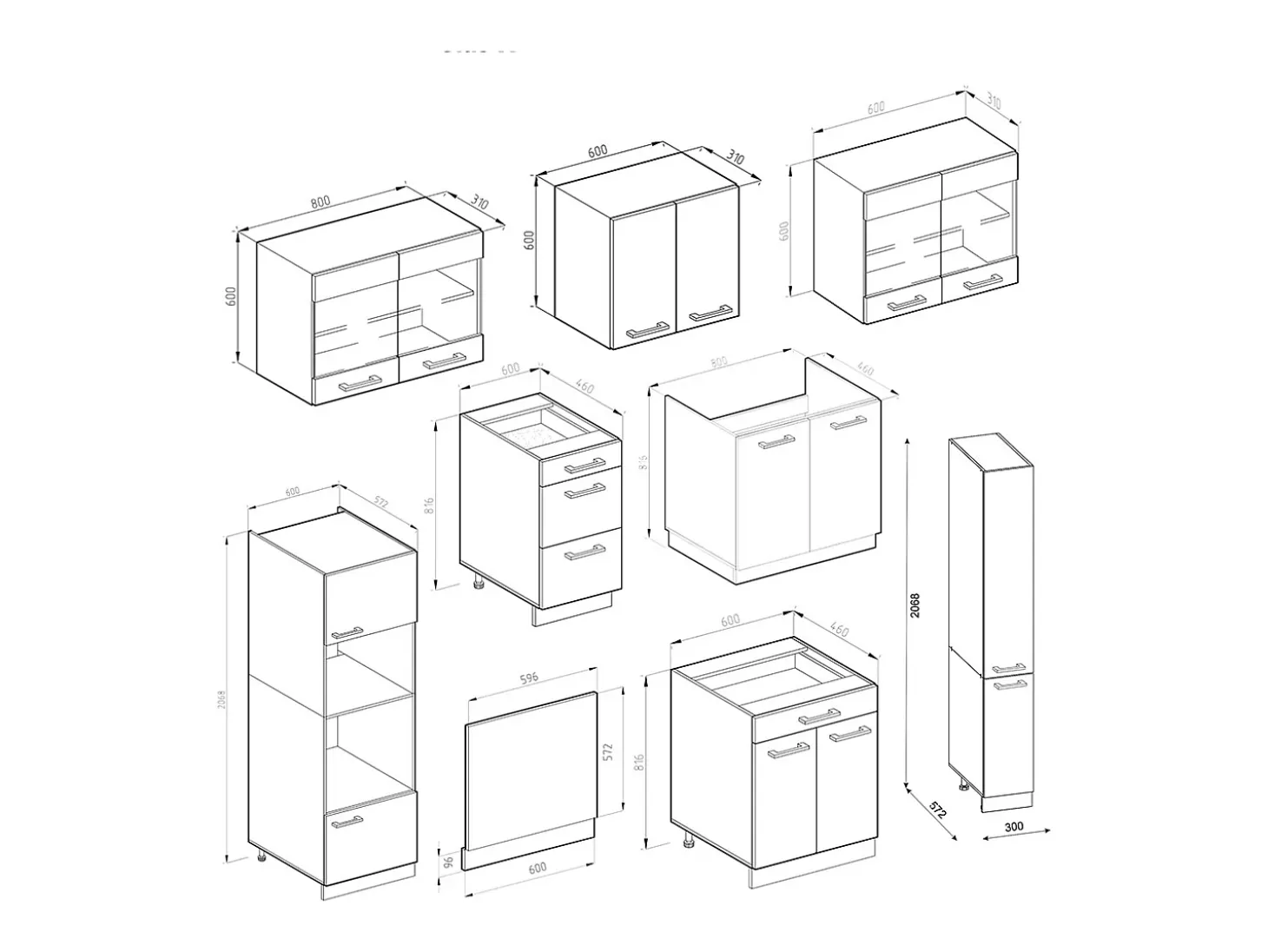 Mueble de cocina blanco brillo intenso/roble dorado 350x60x81.6 r-line