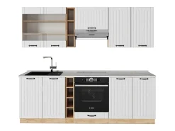 Mueble de cocina blanco casa de campo 235x60x81.6 fame-line