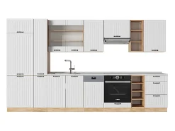 Mueble de cocina blanco casa de campo 355x46x81.6 fame-line