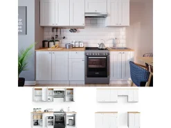 Mueble de cocina blanco 240x60x81.6 bergamo