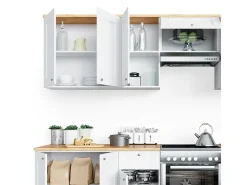 Mueble de cocina blanco 240x60x81.6 bergamo