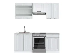 Mueble de cocina casa de campo blanca/blanca 200x60x81.6 fame-line