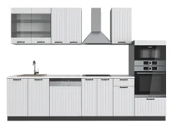 Mueble de cocina casa de campo blanca/antracita 300x60x81.6 fame-line