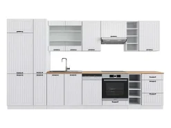 Mueble de cocina casa de campo blanca/blanca 355x60x81.6 fame-line