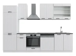 Mueble de cocina casa de campo blanca/blanca 300x60x81.6 fame-line