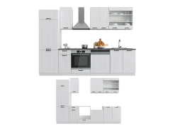 Mueble de cocina casa de campo blanca/blanca 300x60x81.6 fame-line