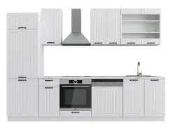 Mueble de cocina casa de campo blanca/blanca 300x60x81.6 fame-line