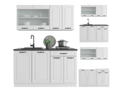 Mueble de cocina casa de campo blanca/blanca 140x60x81.6 r-line
