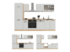 Mueble de cocina casa de campo blanca/roble dorado 300x46x81.6 r-line