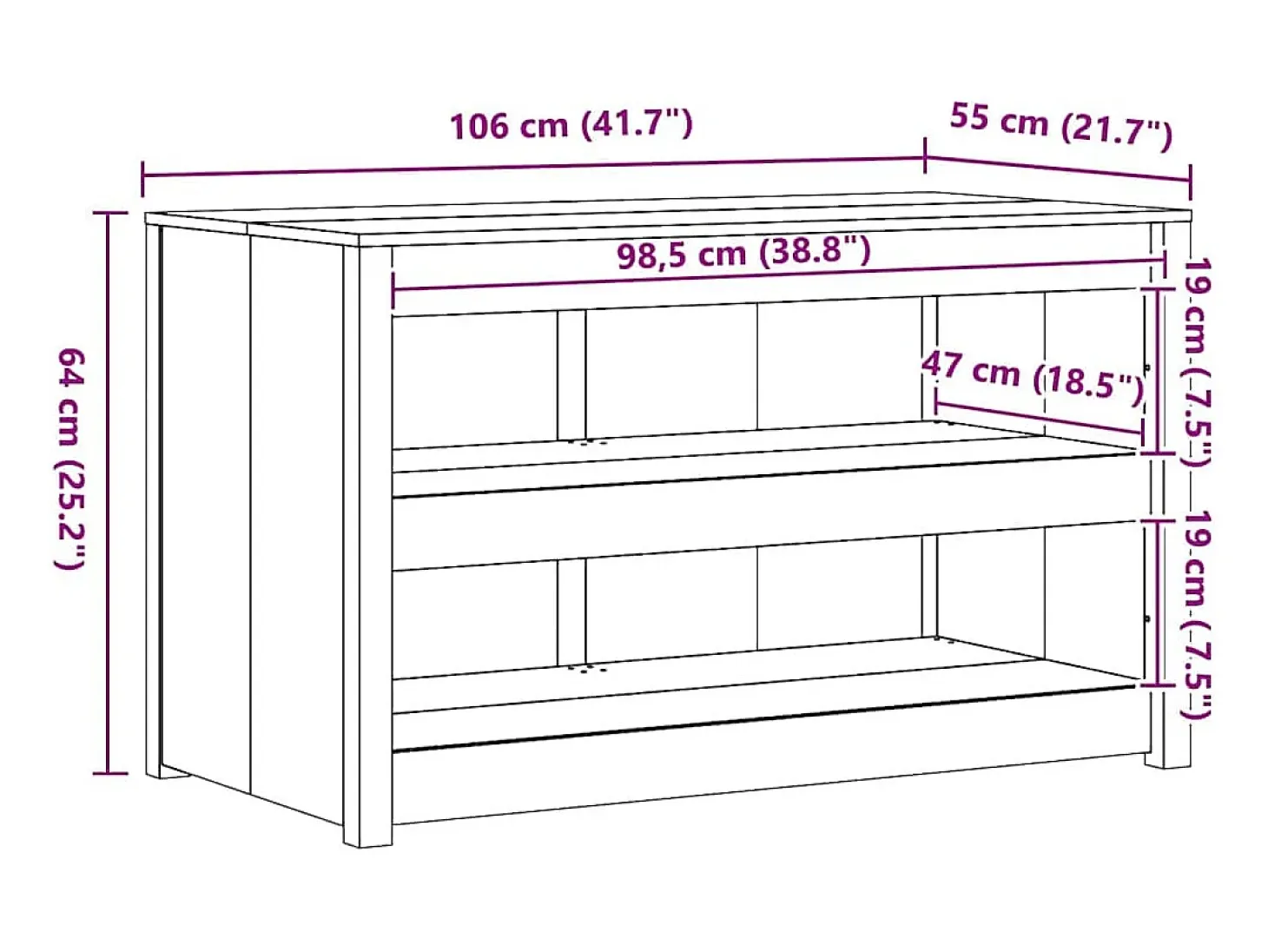 Mueble de Cocina con estante Roble Marrón 106 x 55 x 64 cm