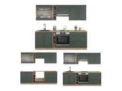 Mueble de cocina green-gold country/gold power roble 235x46x81.6 fame-line