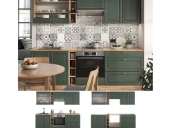 Mueble de cocina green-gold country/gold power roble 235x60x81.6 fame-line