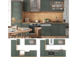 Mueble de cocina green-gold country/gold power roble 300x46x81.6 fame-line