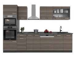 Mueble de cocina gris noble/antracita 300x46x81.6 r-line