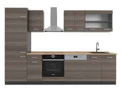 Mueble de cocina gris noble/antracita 300x60x81.6 r-line
