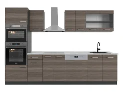 Mueble de cocina gris noble/antracita 300x60x81.6 r-line