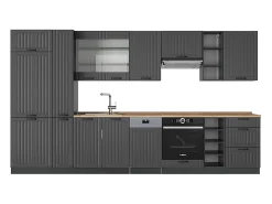 Mueble de cocina gris oscuro 355x60x81.6 fame-line