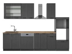 Mueble de cocina gris oscuro 300x60x81.6 fame-line