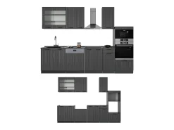 Mueble de cocina gris oscuro 300x46x81.6 fame-line