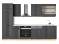 Mueble de cocina gris oscuro 300x60x81.6 fame-line